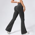 thumbnail image 3 of Ribbed Leggings for Women High Waisted Tummy Control Flared Leggings Stretch Soft Yoga Pants Lifting Workout Pants, 3 of 4