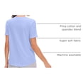 thumbnail image 4 of Remera CRZ YOGA de Algodón Pima Suave y Elástica Color Azul Periwinkle Talle L, 4 of 4