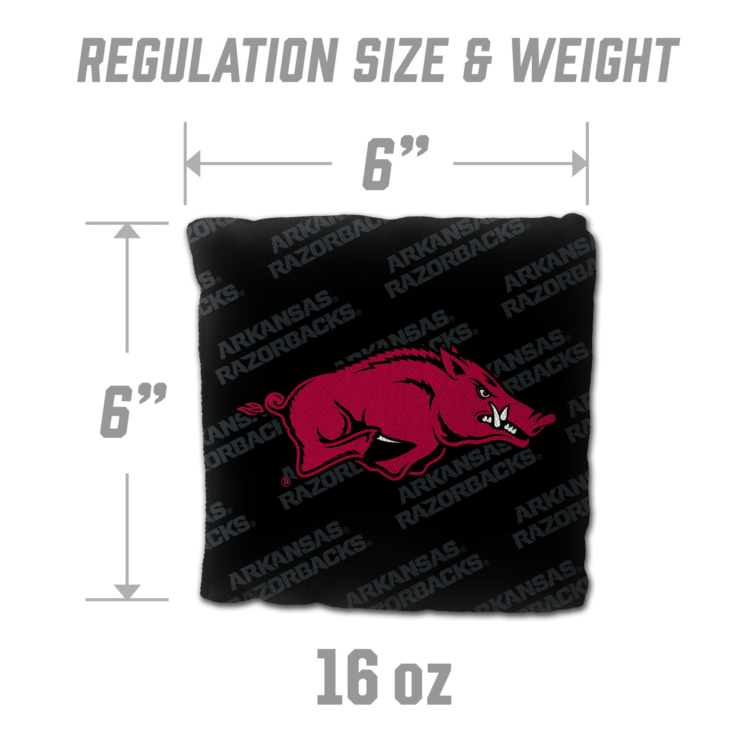 NCAA Arkansas Razorbacks Cornhole Bags - 4PK - Black