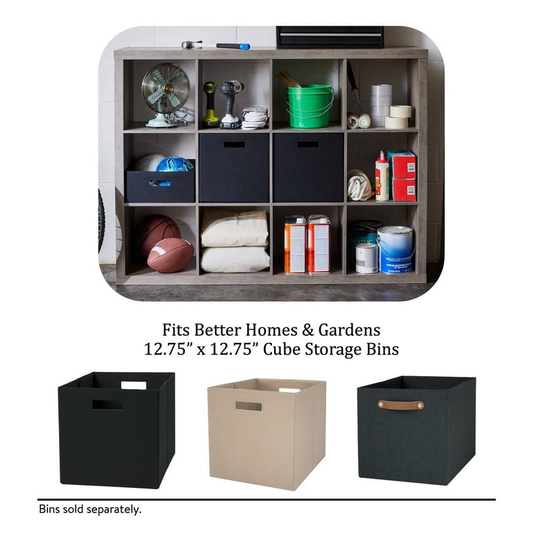Better Homes & Gardens 12 Cube Storage Organizer, Rustic Gray