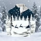 thumbnail image 3 of Ceisia Warm Fleece-Lined Mens Loose Fit Christmas Print Half-Zip Stand Collar Sweatshirt Gifts, 3 of 6