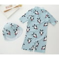 thumbnail image 2 of Boys Penguins One-Piece Swimsuit With Hat 2 Pcs Set (4/4-5 Years), 2 of 3