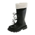 thumbnail image 3 of Quealent Girls Knee High Boots Winter Warm Riding Boots with Side Zipper Fashion School Shoes Comfortable Tall Boots Black for Size 12.5, 3 of 9