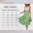 thumbnail image 2 of TEMOFON Midi Pleated Skirts for Women with Lining Elastic High Waist with Pockets Maxi A Line Summer Clothes Green Floral L, 2 of 9