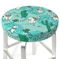 thumbnail image 3 of Balery Alapaca In Boho Velvet Round Bar Chair Cushion Cover Adjustable, Protects From Scratches And Stains, Soft & Washable Ideal For Wooden And Metal Stools - 14 Inch, 3 of 7