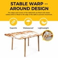 thumbnail image 4 of Orange Eucalyptus Leaves Table Cloths for 5 Foot Rectangle Tables, Spring Summer Botanical Patio Waterproof Elastic Fitted Tablecloths, Washable Rectangular Table Cover for Camping, 4 of 8