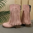 thumbnail image 4 of newwalpole Girls Cowboy Boots with Tassel Fringe Cowgirl Boots Fashion Kids Western Boots for Toddler Little Big Kid Red for Size 8.5, 4 of 9