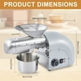 thumbnail image 2 of Nut Seeds Oil Extractor, 1800W Cold Hot Press Machine for Coconut, Cocoa Beans(Gray), 2 of 9