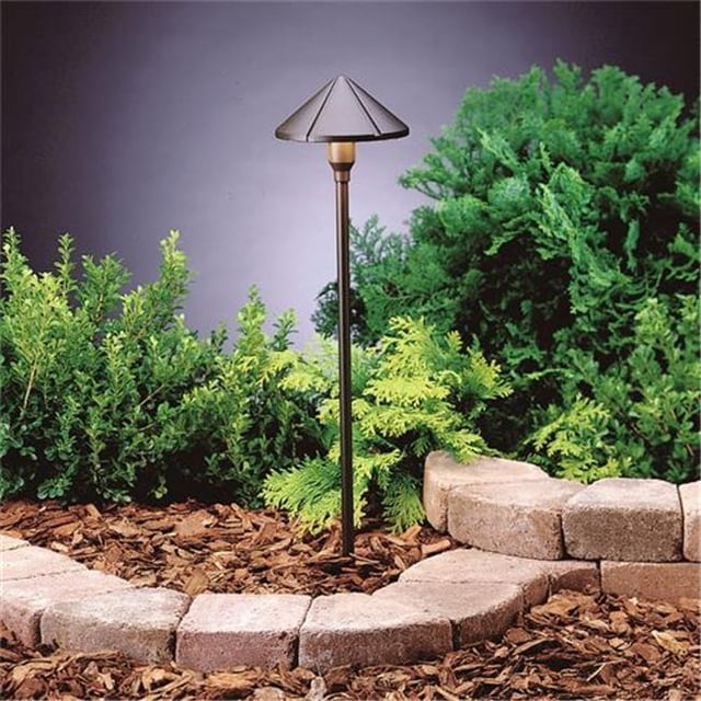 Kichler Lighting 15826AZT27R Center Mount 2700K LED Path Light, Textured Architectural Bronze
