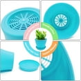 thumbnail image 3 of KISPATTI 8Pack 4in Plant Pots with Drainage Holes and Tray, Flower Pots for Indoor Plants Home Decor, Mixed Color, 3 of 5