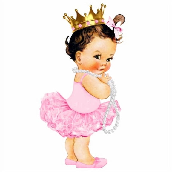 Caucasian Baby Princess Edible Frosting Cake Topper, By TNCT