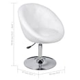 thumbnail image 4 of vidaXL Bar Stools 2 pcs White Faux Leather, 4 of 4