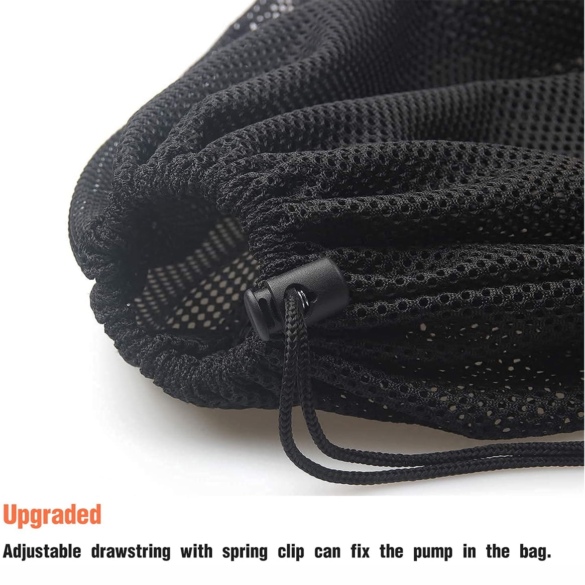 Packaging Pump Barrier Bag, Mesh Filter Bag With Drawcord, Nylon Black