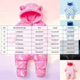 thumbnail image 4 of Ymyiu Baby Winter Suit Newborn Snow Suit Kids Winter Coat Toddler Snowsuit Boy Girl Puffer Jacket Outwear 0 3 Months(Light Pink, 0-3 Months), 4 of 9