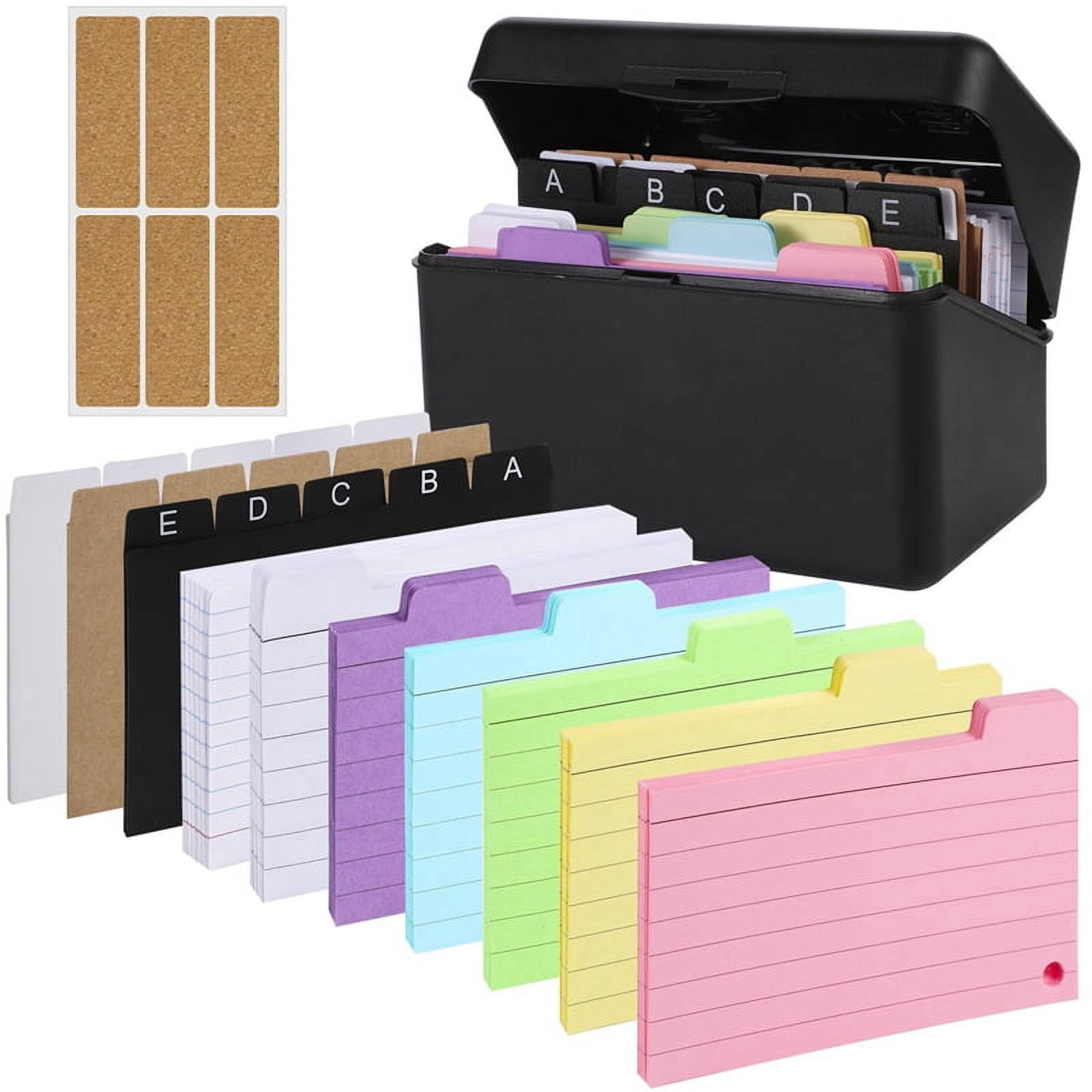 Plastic Card File Oxford Plastic Index Card Box - 5x8 Inch Storage For ...
