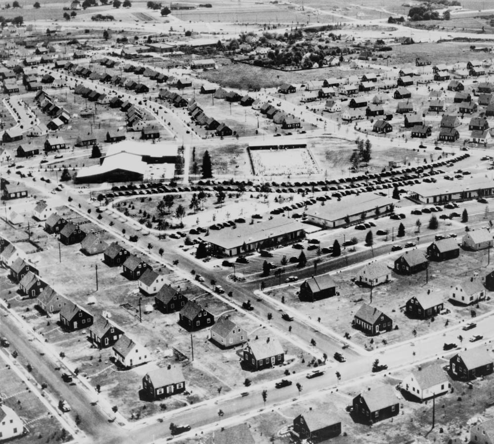 Aerial View Of Levittown New York In 1953 Levittown Was Named After