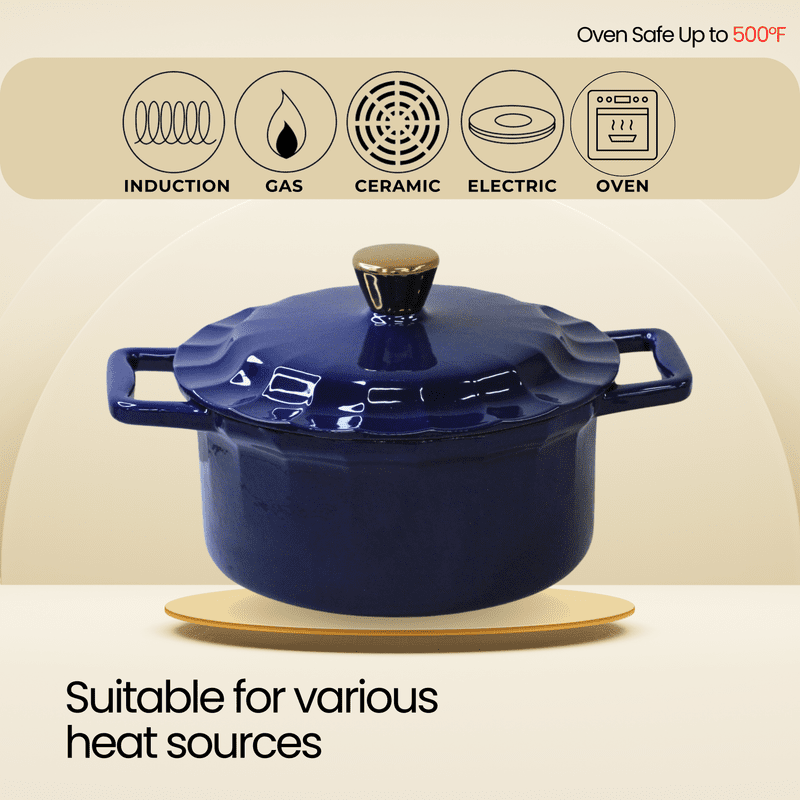 Cinnamon Home Enameled Cast Iron Dutch Oven - Thumbnail 2