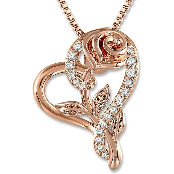 Necklace clearance with rose