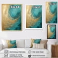 thumbnail image 4 of Designart "Alchemical Spiral Of Gold Teal Oceans I" Abstract Spirals Wall Art Living Room, 4 of 7