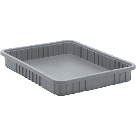 Quantum Storage® Dividable Grid Container Gray 22.5 L x 17.5 W x 3 H Made in USA 6-Pack