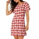 thumbnail image 2 of Fotbe Canada Bata de Dormir para Mujer con Estampado, Camisón de Algodón de Manga Corta, Ropa de Dormir Casual, 2 of 6