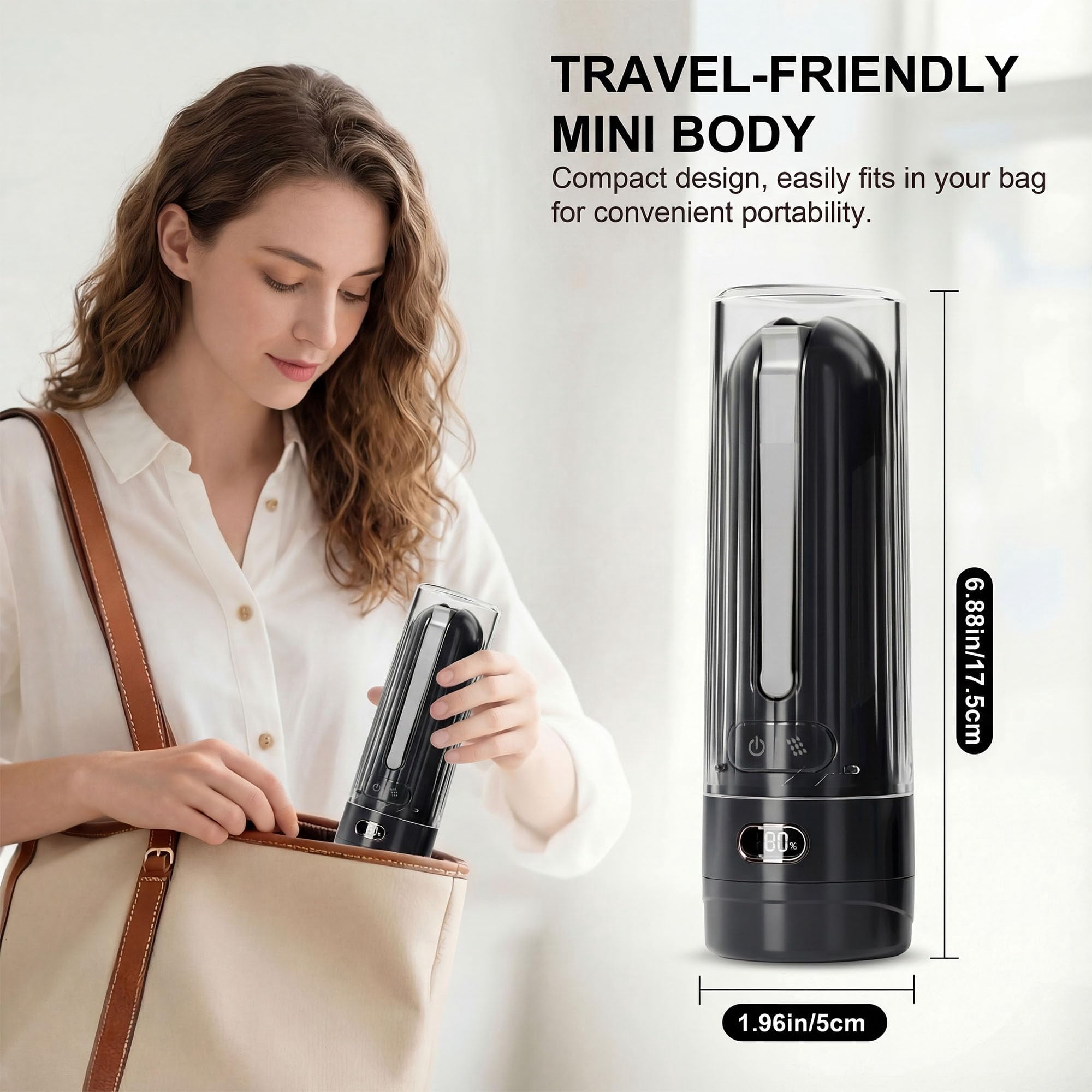 Portable Bidet For Travel | Bathroom - Rechargeable Electric Sprayer With 3 Waterproof Ultimate Personal Hygiene Cleaning At Home Office And Camping (black)