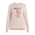 thumbnail image 5 of Women's Christmas Party Cheers Crewneck Hacci Top from Holiday Time, Sizes S-XXXL, 5 of 5