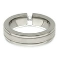 thumbnail image 4 of Edward Mirell Titanium .10ct Diamond Brushed & Polished 6mm Band, 4 of 7