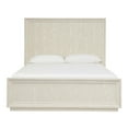thumbnail image 2 of Benjara Maxi Queen Size Platform Bed, High Headboard, Wire Brushed Wood, Beige, 2 of 2