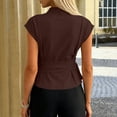 thumbnail image 6 of Wowcloth Women's V-neck Halter Top, Sleeveless with Tie Neck, Solid Color Ruffle Detail, Casual and Fashionable for Daily Wear and Party, 6 of 9