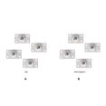 thumbnail image 2 of Matsuzay Mini rodillo de acero adhesivo para rueda Universal, 4 piezas, muebles de almacenamiento de bajo ruido de 360 ​​grados, ruedas para Almacenamiento y organización del hogar Blanco, 2 of 6