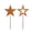 Brown, variant on 2 Pieces Assorted Rusty Metal Star Garden Stakes Weatherproof Solid And Hollow Star Outdoor Yard Decorative Set For Home Garden Patio And Farmhouse