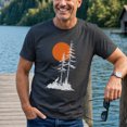 thumbnail image 4 of Jollimate Mountain Pine Sun Graphic Shirt, Vintage Nature Art Tee, Men's Outdoor Short Sleeve, 4 of 6