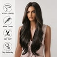 thumbnail image 4 of UTOURS Brazilian Virgin Hair Full Band Human Hair Wigs For Black Women Fashion Womens Synthetic Wig Brown Long Wavy(26inch), 4 of 5