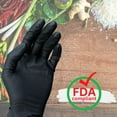 thumbnail image 3 of MMBM Shield Industrial Nitrile Gloves XS 100 Pack Black Powder-Free Tear Resistant, 3 of 7