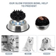 thumbnail image 3 of Unique Bargains Slow Feeder Dog Bowls Stainless Steel Dog Slow Feeder Bowl with Silicone Insert Dog Slow Feeder Bowl Food Bowl for Small Medium Large Dogs Black, 3 of 7