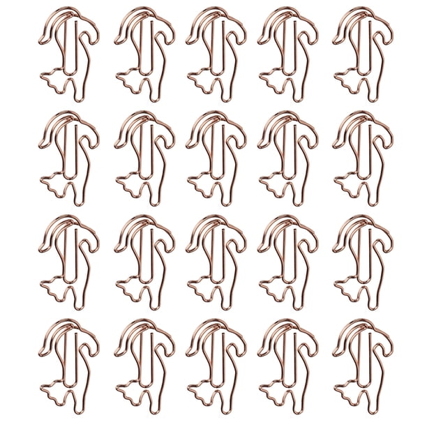 Clips De Papel Pequeños De 20 Piezas Con Forma De Gato, A Prueba De Herrumbre, Resistentes Y Duraderos, De Metal, Ampliamente Utilizados, Para Notas De Papel
