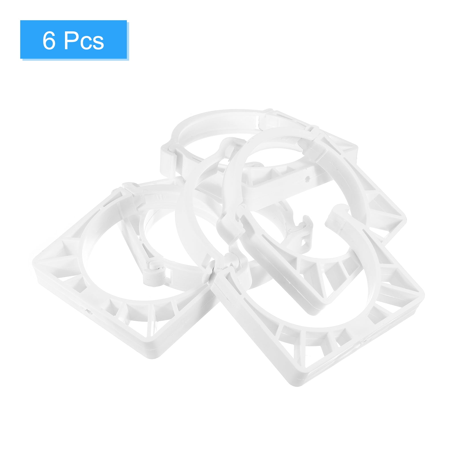 Uxcell 6Pack PPR Water Pipe Clamps, U Shaped Pipe Clamp Clips with Fixing Clip Fit for 110mm/4.33" OD Water Pipes, White