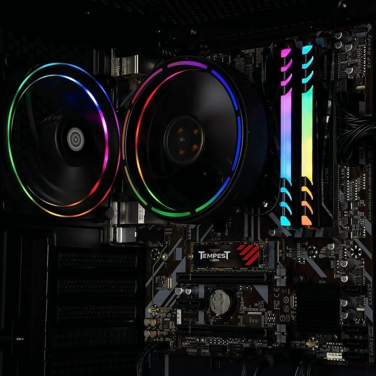 Periphio Warp Gaming PC Desktop Battlestation, AMD Ryzen 5 with Vega Graphics for 1080p PC Gaming, 16GB RAM, 1TB NVMe SSD, Windows 11 Computer Bundle