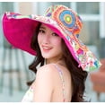 thumbnail image 2 of Sombrero de sol plegable reversible para mujer, sombrero de pescador con protección solar UV, ala ancha, gorra de playa de verano, 2 of 3