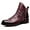 Wine Red, variant on Woobling Men Non Slip Bootie Shoes Work Side Zip Casual Leather Boot Gray 9