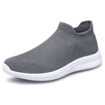 thumbnail image 2 of ADQ Women's Sneakers Lightweight Walking Shoes Breathable Slip-on Flats Dark Gray 8.5, 2 of 7