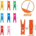 thumbnail image 2 of 50 chinchetas coloridas con clips de madera, chinchetas de madera duraderas, chinchetas decorativas, chinchetas para tablero de corcho, obras de arte, notas, fotos, proyectos de manualidades,, 2 of 7