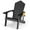Black, variant on Gymax Patio HIPS Outdoor Weather Resistant Slatted Chair Adirondack Chair w/ Cup Holder Navy