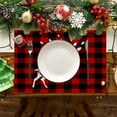 thumbnail image 4 of Steadline Christmas Flax Placemats Set - Waterproof Greaseproof Table Mats for Holiday Dining Decor and Western Style Kitchen Table Setting, 4 of 7