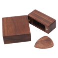 thumbnail image 1 of Soporte para púas Estuche para púas de guitarra Ligero de madera Procesamiento detallado de bordes Portátil para regalo para músico, 1 of 8