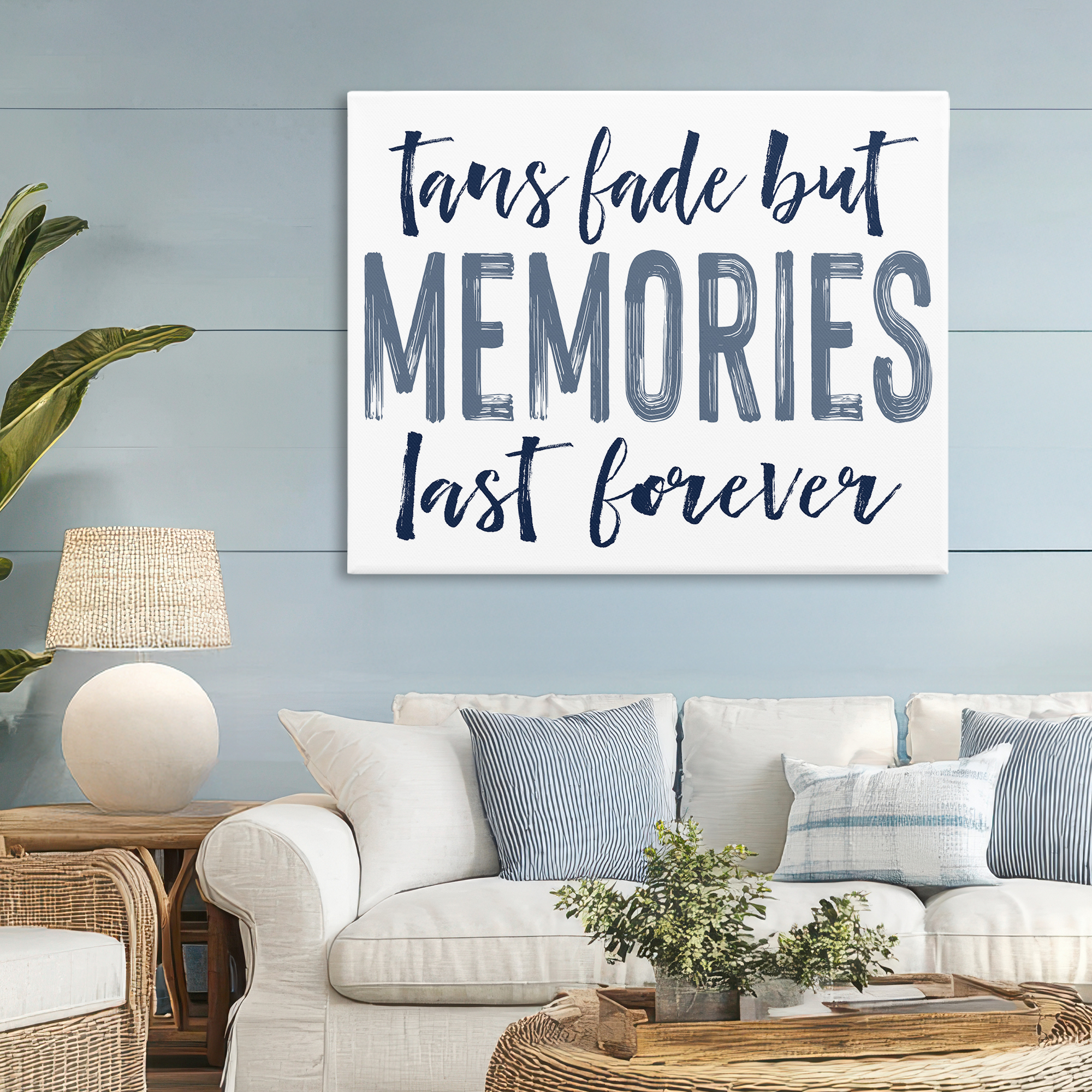 Summer Memories Last Forever Canvas Wall Art, design by Lettered and Lined