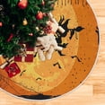 thumbnail image 3 of FMSHPON Witch Pumpkins Moon Bats Xmas Christmas Tree Skirt Stand Mat for Holiday Party Decoration Indoor Outdoor 36 inches, 3 of 6