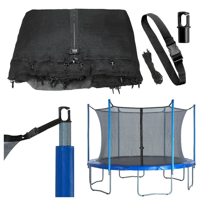 Plexalife Filet de Sécurité Universel pour Trampolines Convient au Cadre de Trampoline Rond de 10 Pi - Filet de Remplacement pour Trampoline - Compatible avec la Plupart des Marques de Trampoline