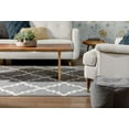 thumbnail image 6 of Well Woven Harbor Trellis Grey Quatrefoil Geometric Modern Area Rug 7'10" x 10'6", 6 of 8